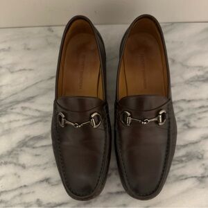 Beckett Simonon Dark Brown Leather Slip-Ons moccasins men’s sz 42